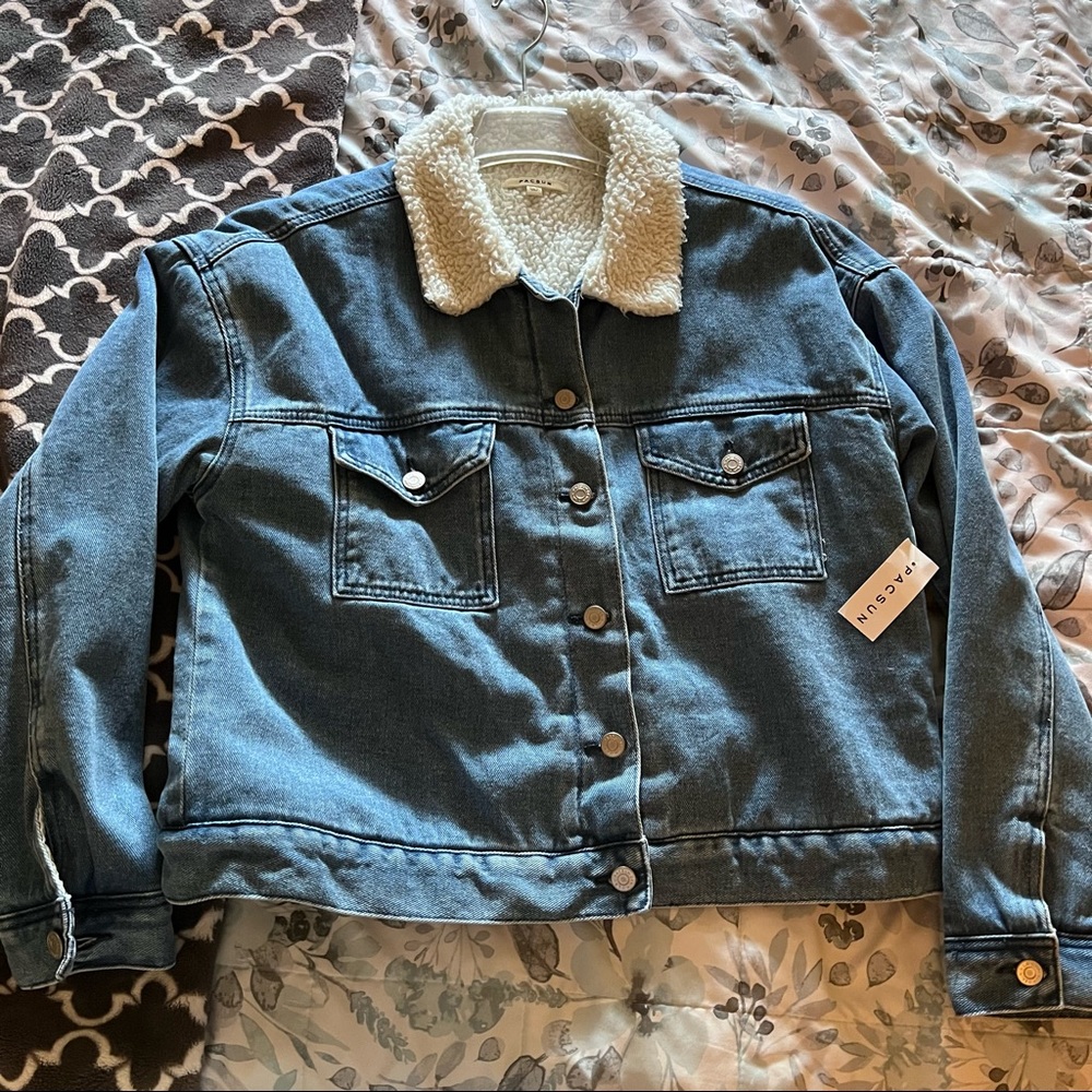Pacsun Sherpa denim jean jacket vintage M/L